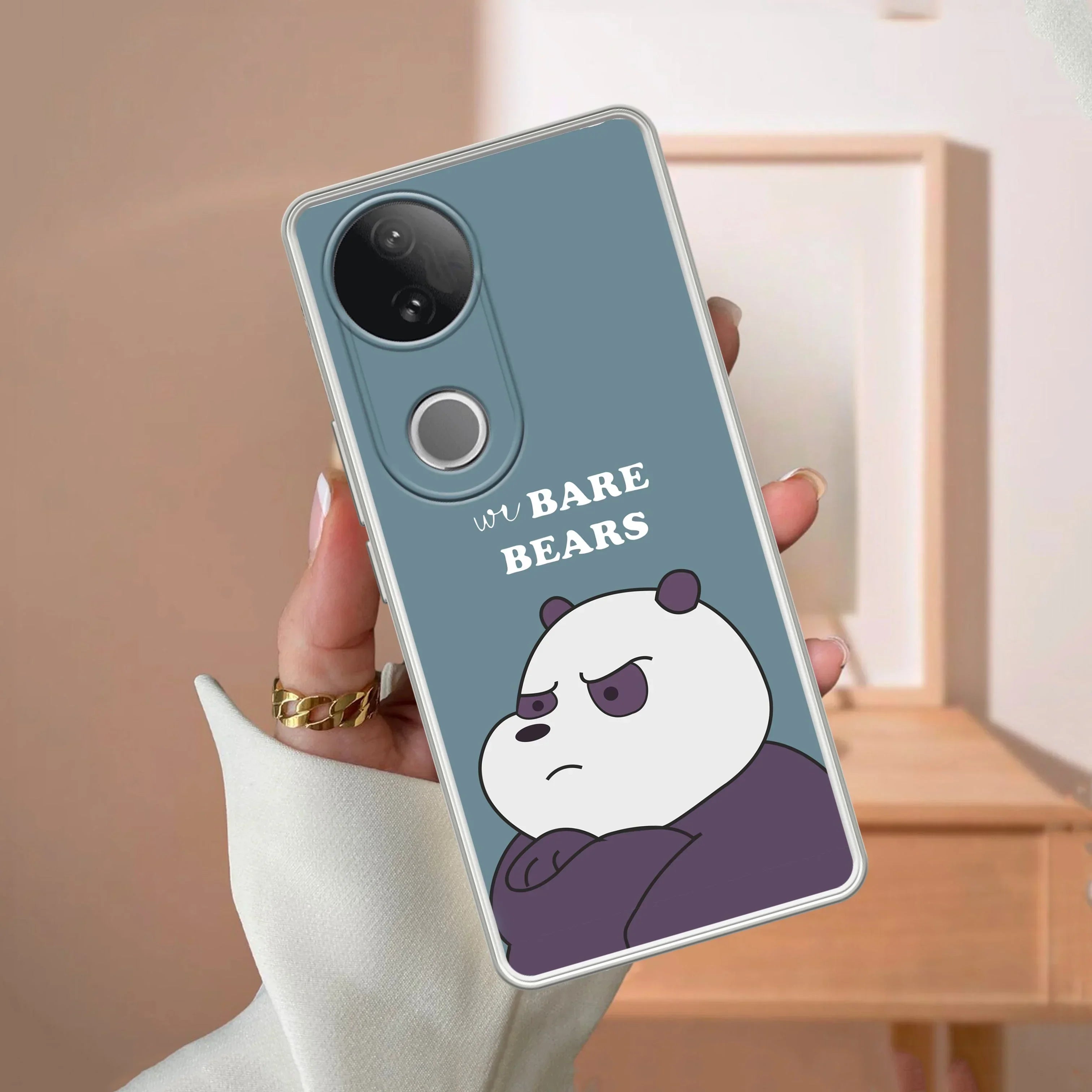 We Bare Bears Transparent Silicon Case Blue For Vivo Y28s/ Y28e