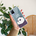 We Bare Bears Transparent Silicon Case Blue For Vivo V21 5G