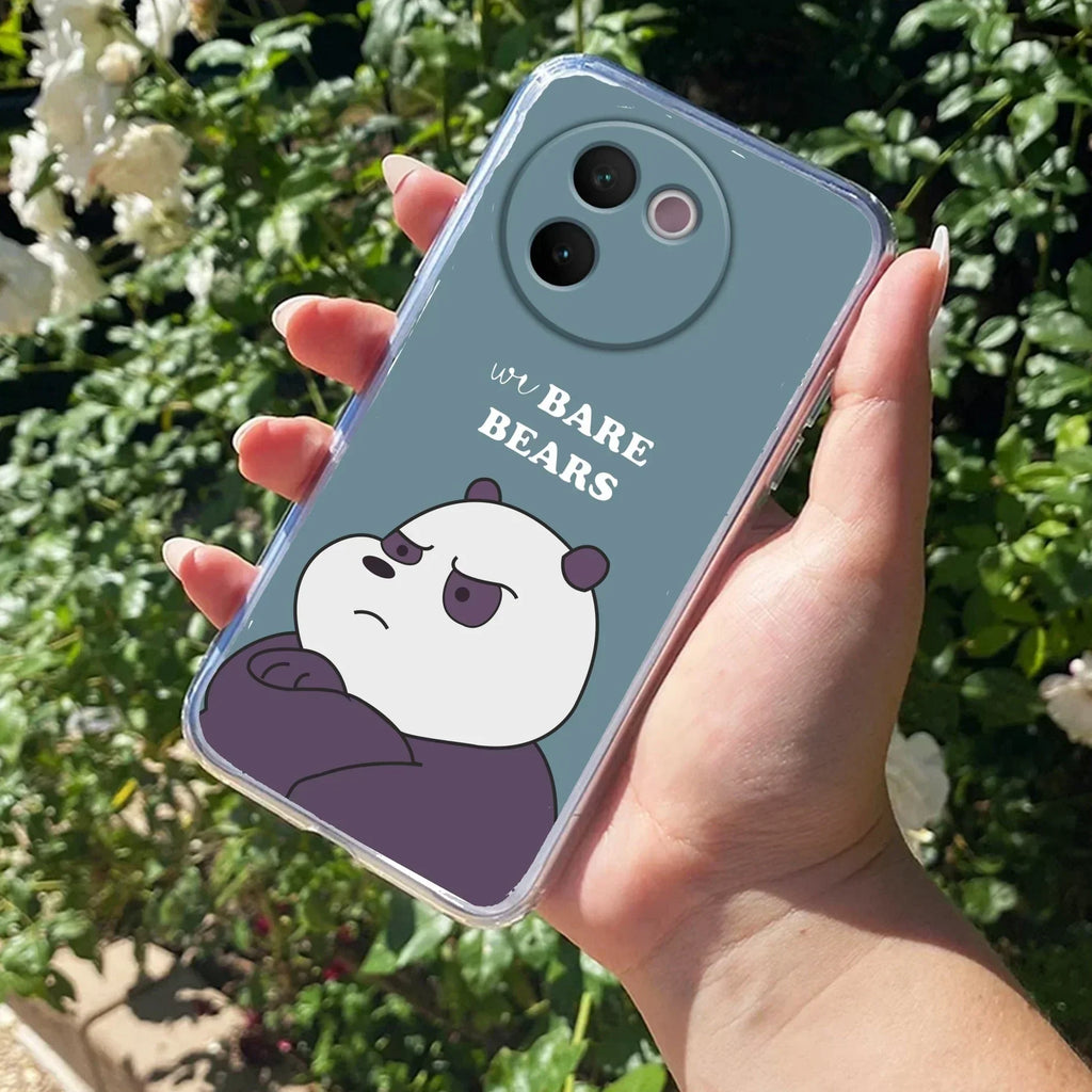 We Bare Bears Transparent Silicon Case Blue For Vivo X90 5G