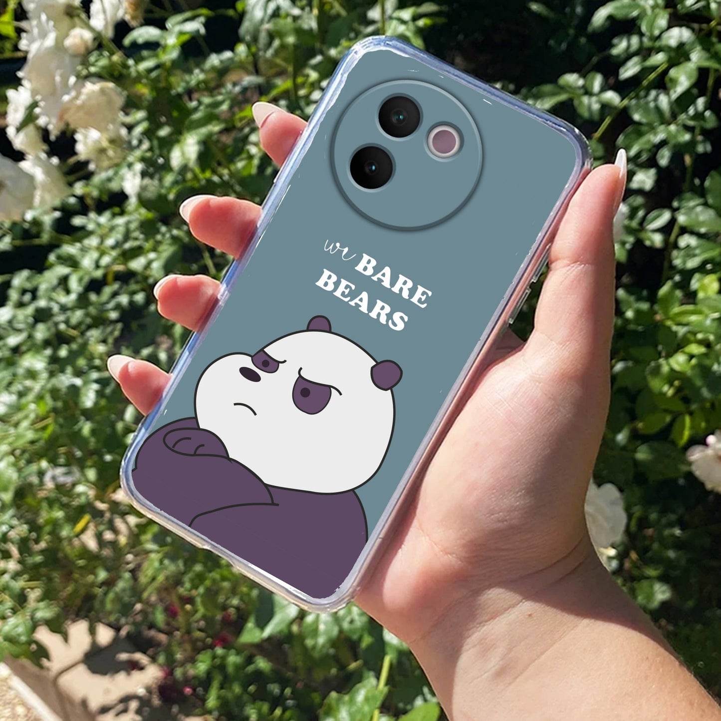 We Bare Bears Transparent Silicon Case Blue For Vivo
