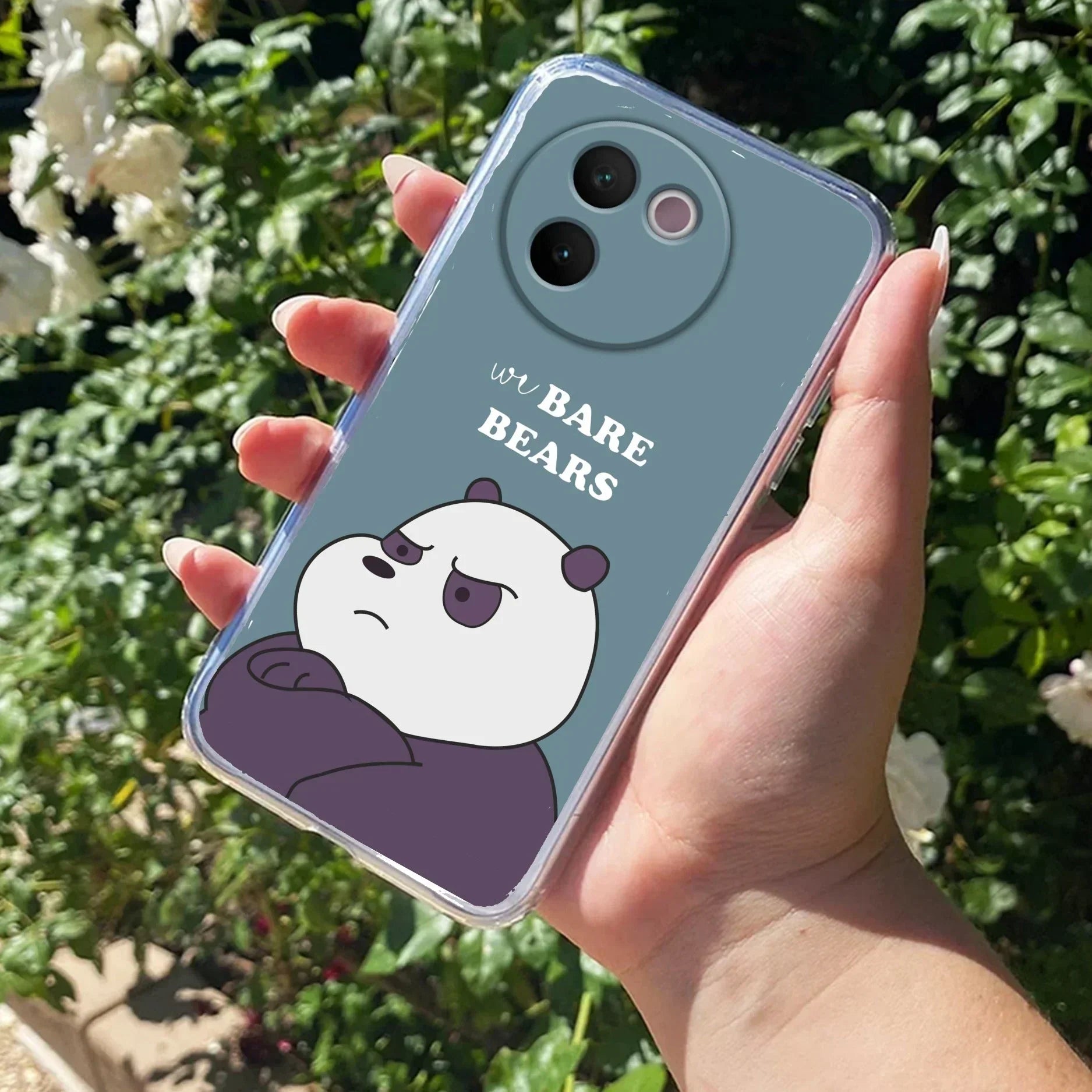We Bare Bears Transparent Silicon Case Blue For Vivo X90 5G