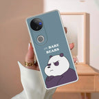 We Bare Bears Transparent Silicon Case Blue For Vivo Y18 / Y18i