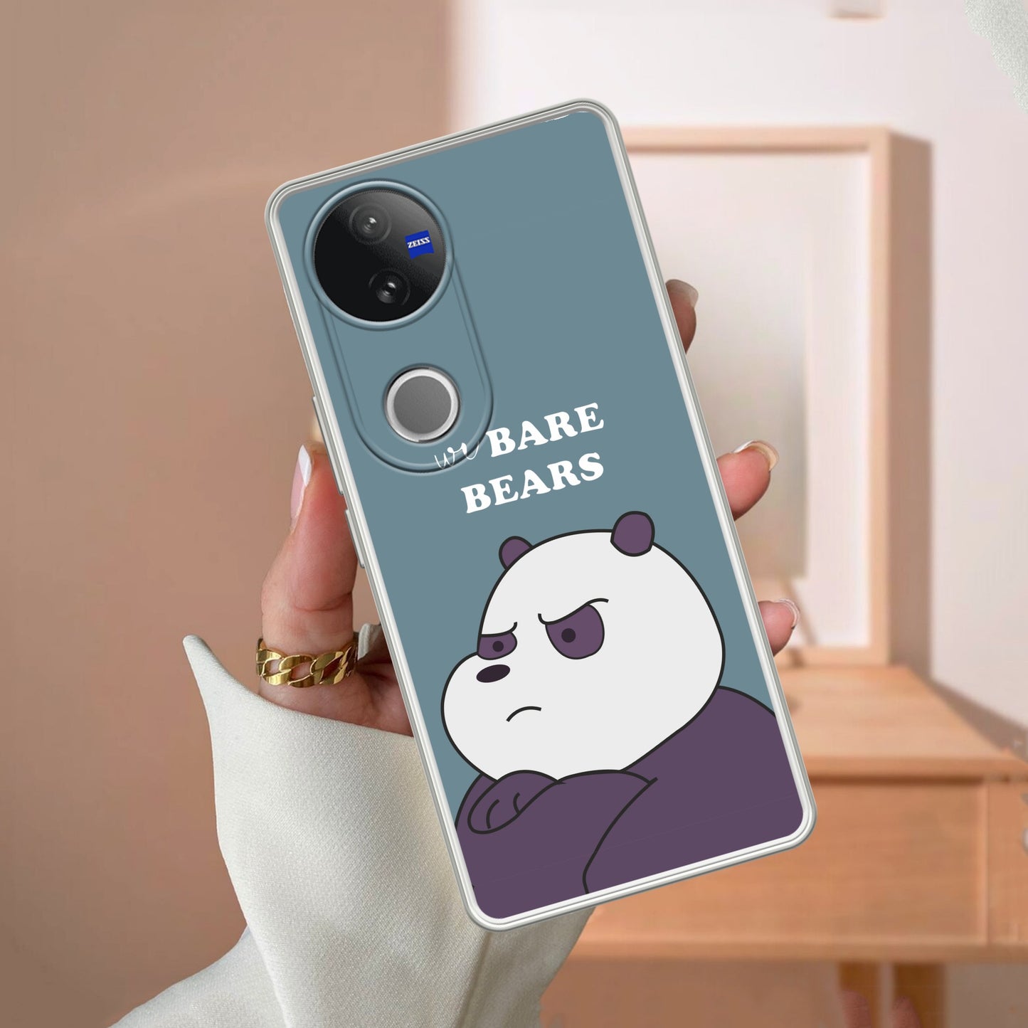 We Bare Bears Transparent Silicon Case Blue For Vivo