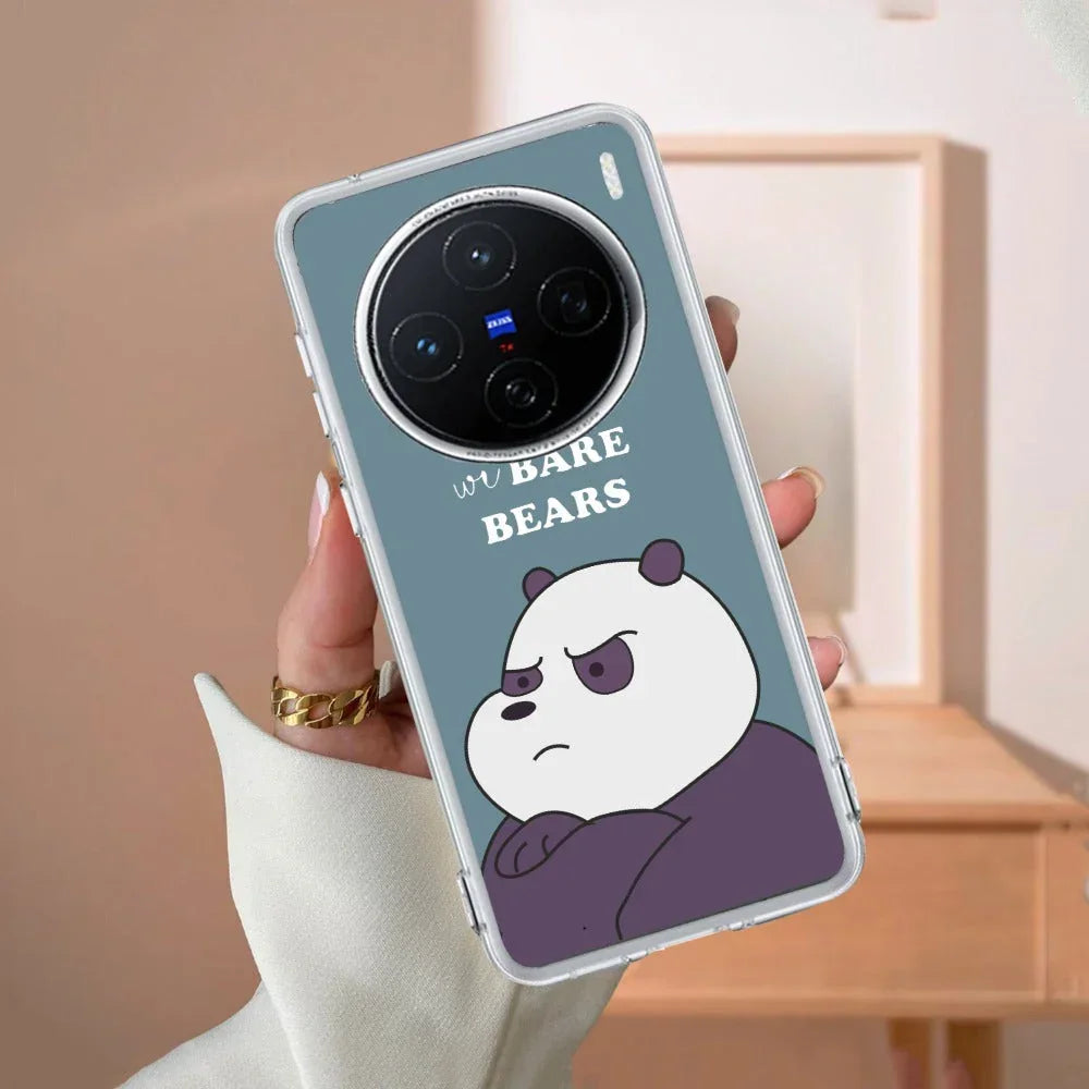 We Bare Bears Transparent Silicon Case Blue For Vivo Y200 5G