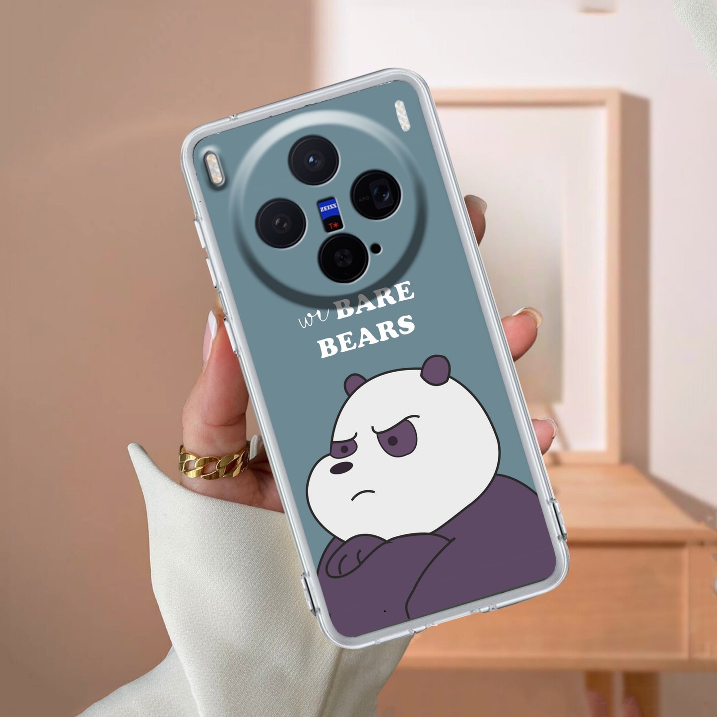 We Bare Bears Transparent Silicon Case Blue For Vivo