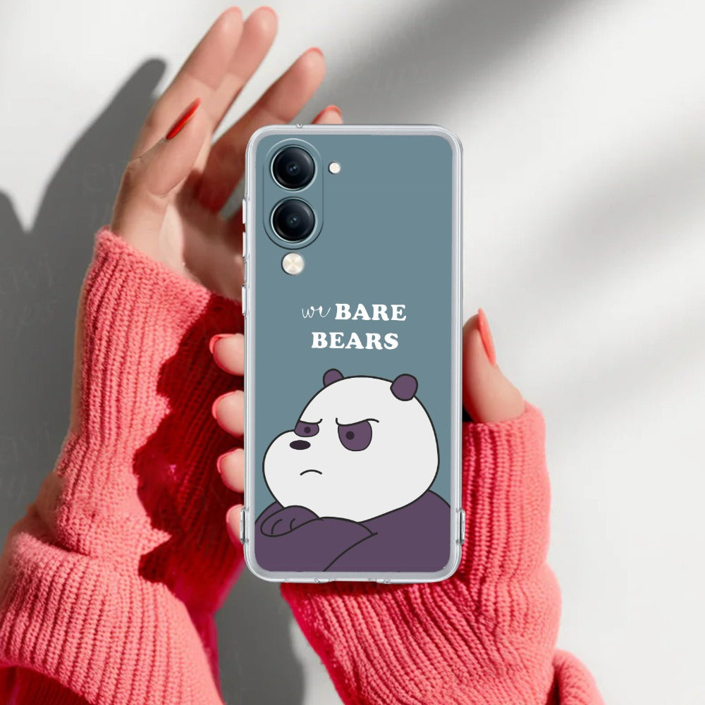 We Bare Bears Transparent Silicon Case Blue For Vivo