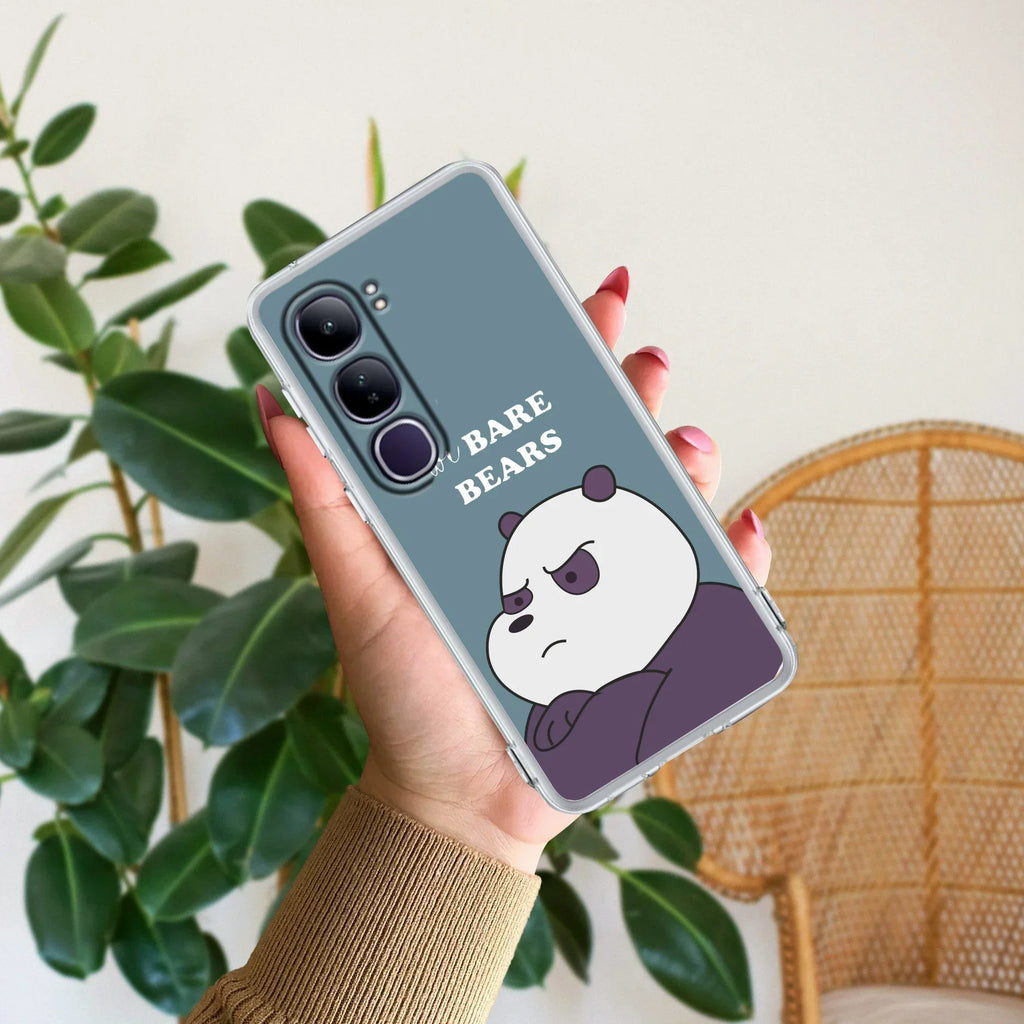 We Bare Bears Transparent Silicon Case Blue For Vivo Y300 5G
