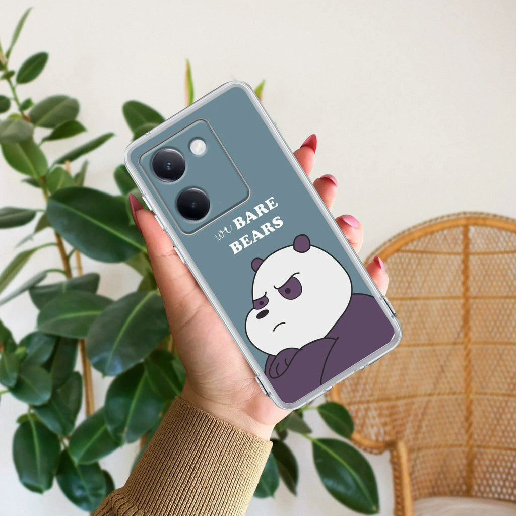 We Bare Bears Transparent Silicon Case Blue For Vivo T4 5G