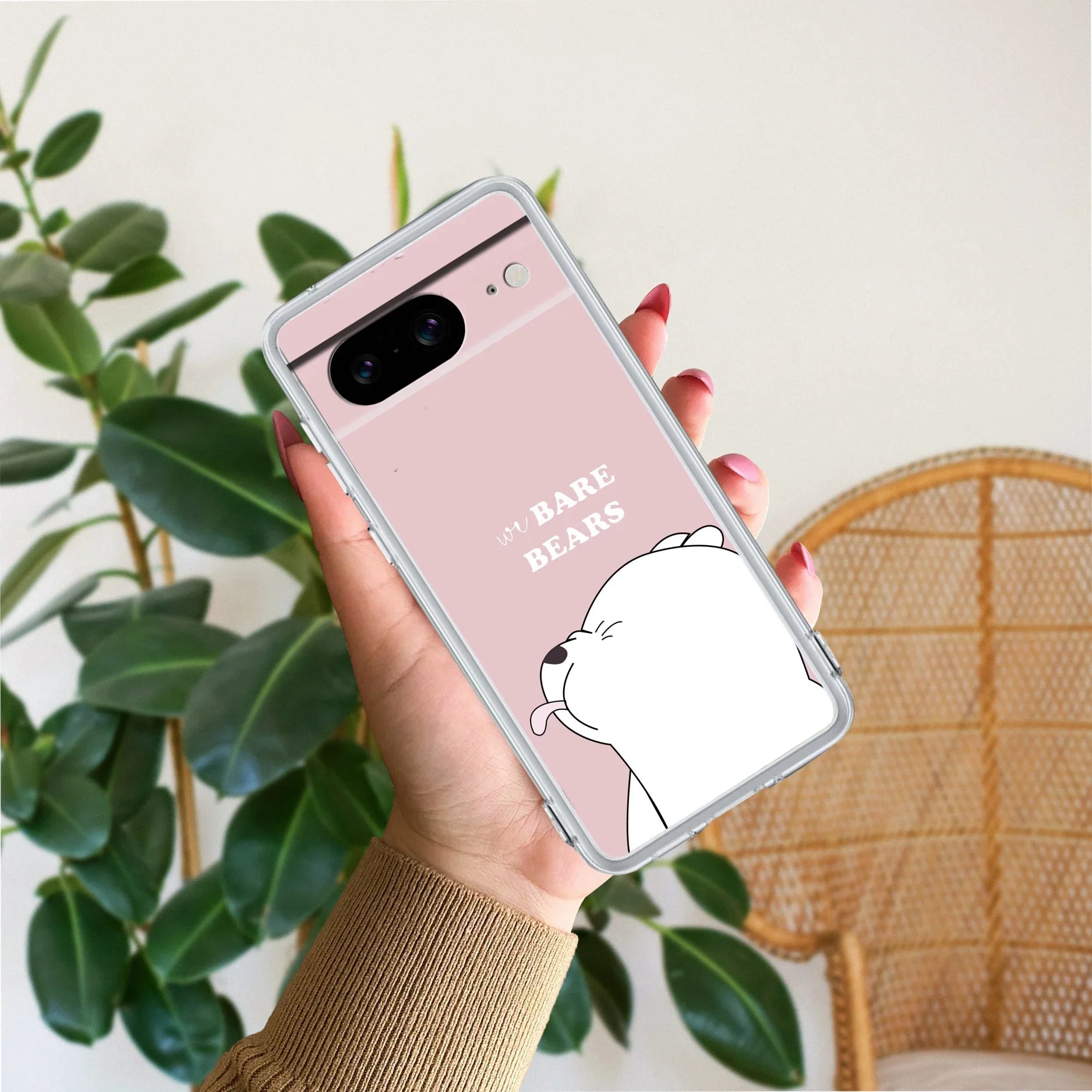 We Bare Bears Transparent Silicon Case Pink For Google - ShopOnCliQ