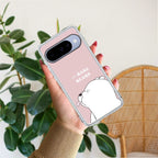 We Bare Bears Transparent Silicon Case Pink For Google Pixel 10