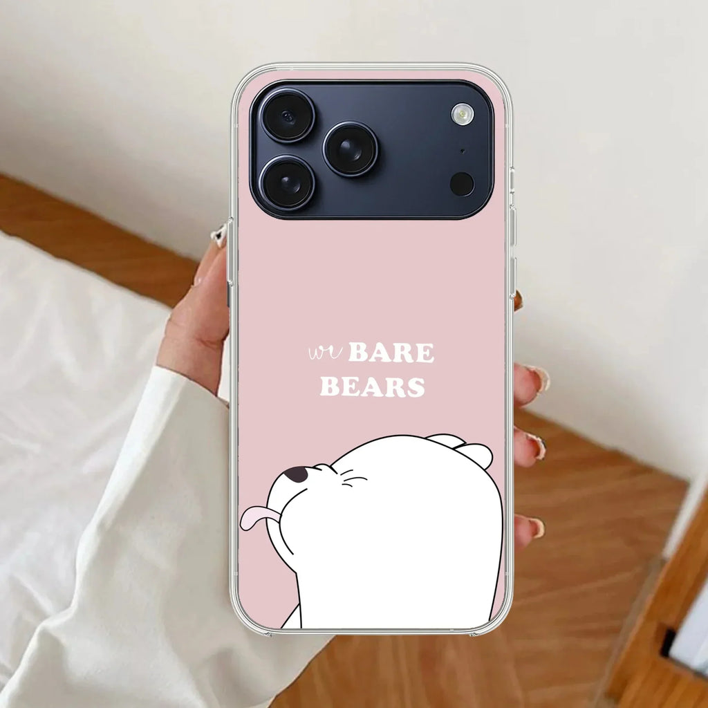 We Bare Bears Transparent Silicon Case Pink For iPhone 11 Pro