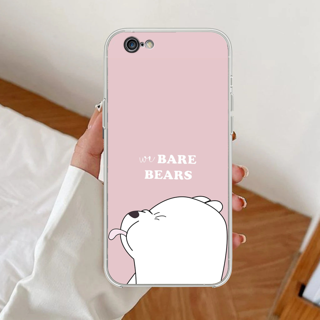 We Bare Bears Anti Yellow Case Pink For iPhone 7 / iPhone 8 / iPhone Se 2020