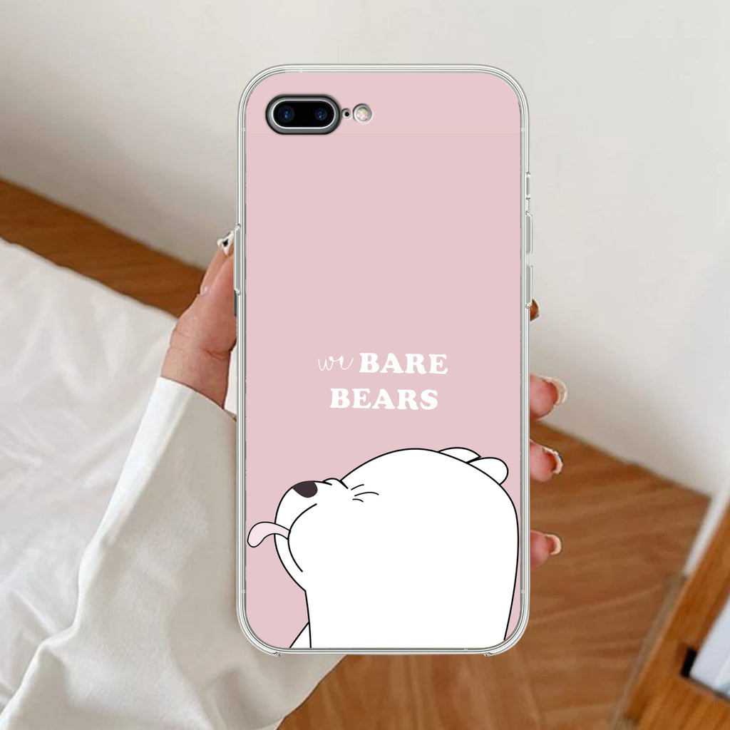 We Bare Bears Anti Yellow Case Pink For iPhone 7 Plus / iPhone 8 Plus