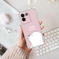 We Bare Bears Transparent Silicon Case Pink For iQOO Z7 Pro 5G