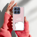 We Bare Bears Transparent Silicon Case Pink For Motorola - ShopOnCliQ