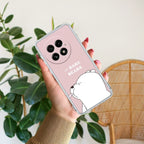 We Bare Bears Transparent Silicon Case Pink For OnePlus Nord 2T 5G