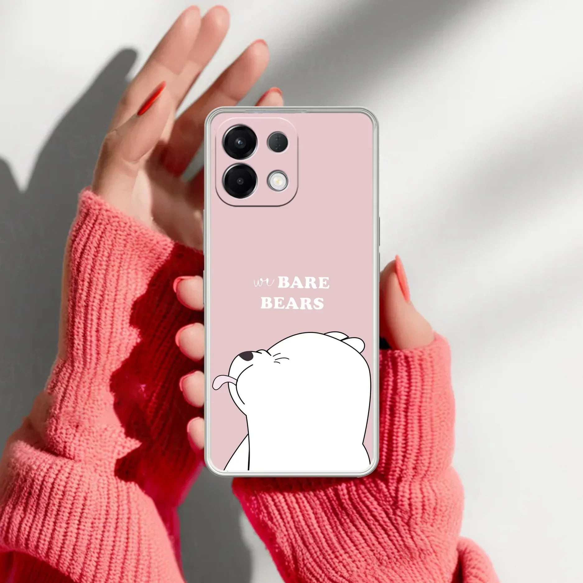 We Bare Bears Anti Yellow Case Pink For Oppo K13 5G