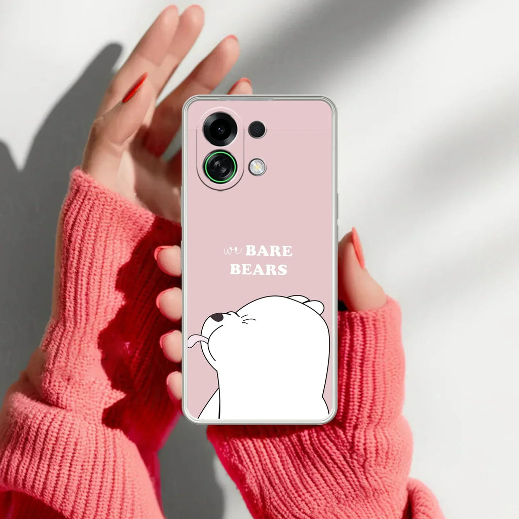 We Bare Bears Anti Yellow Case Pink For OPPO K13 Turbo Pro 5G