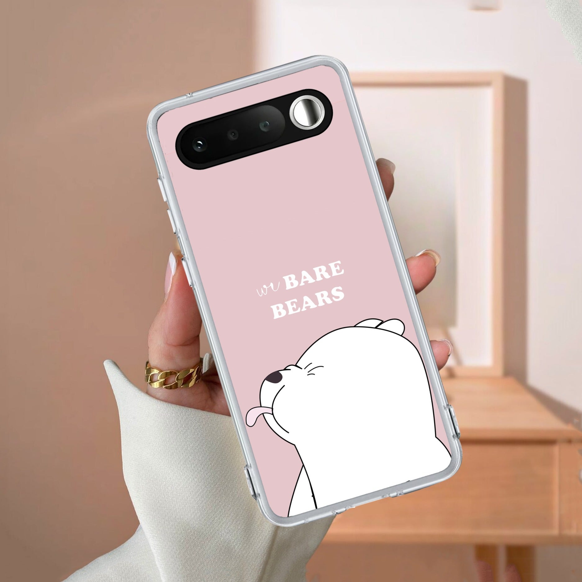 We Bare Bears Anti Yellow Case Pink For Realme 16 5G