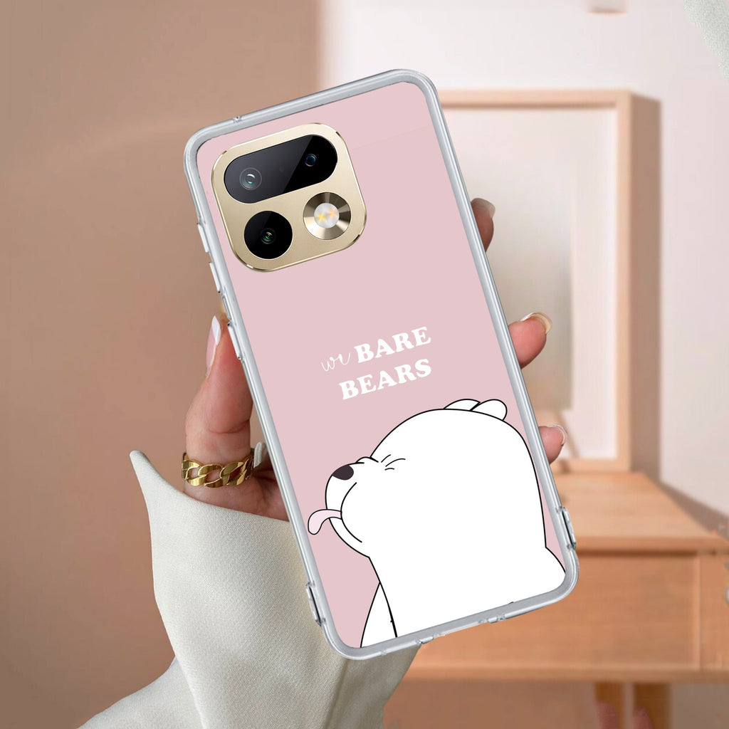 We Bare Bears Transparent Silicon Case Pink For Realme/Narzo - ShopOnCliQ