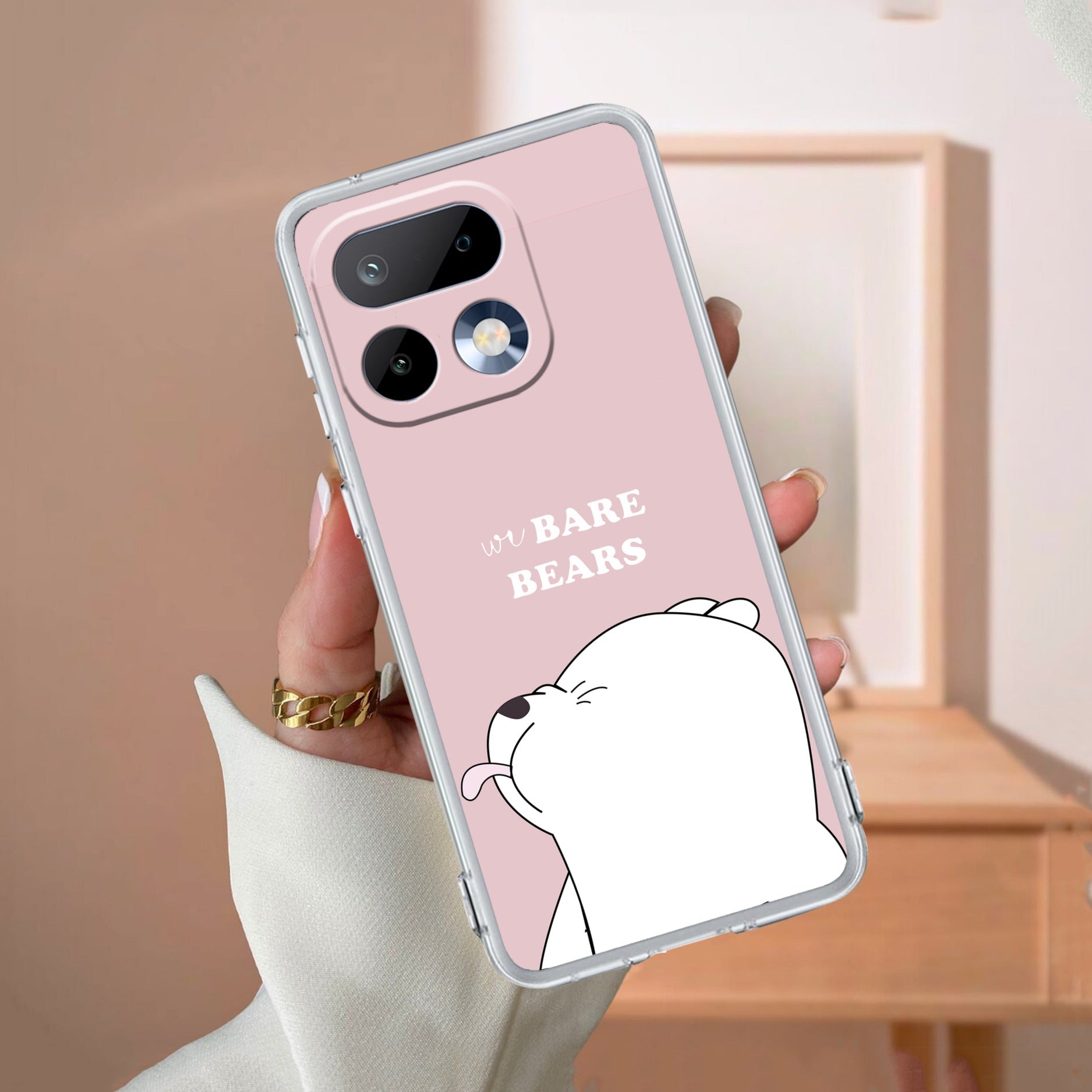 We Bare Bears Anti Yelllow Case Pink For Realme 16 Pro 5G
