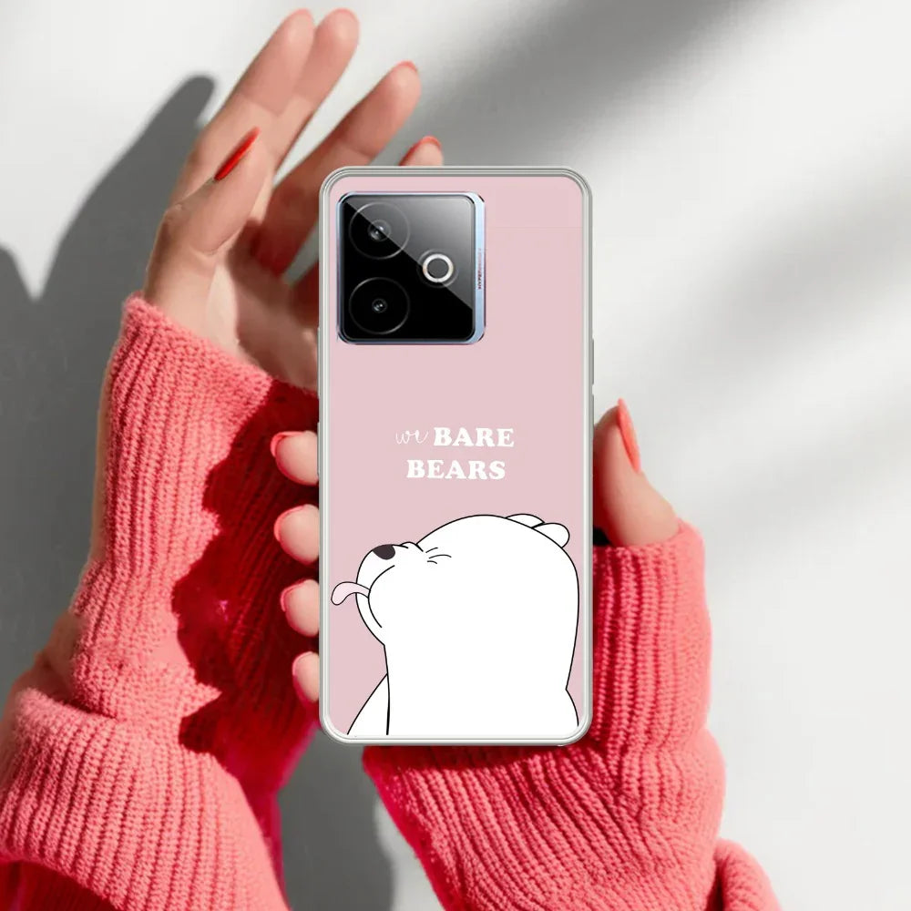 We Bare Bears Transparent Silicon Case Pink For Realme/Narzo - ShopOnCliQ