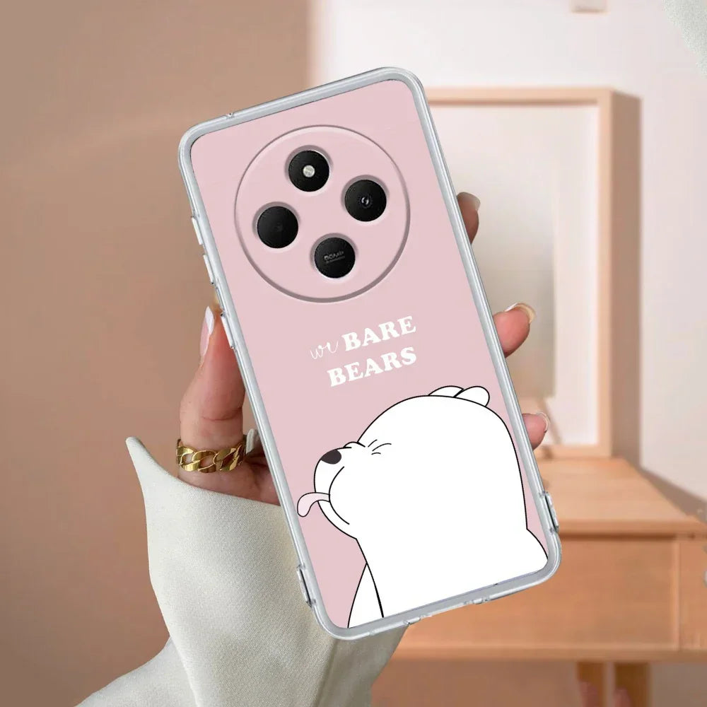 We Bare Bears Anti Yellow Case Pink For Redmi 14C 5G