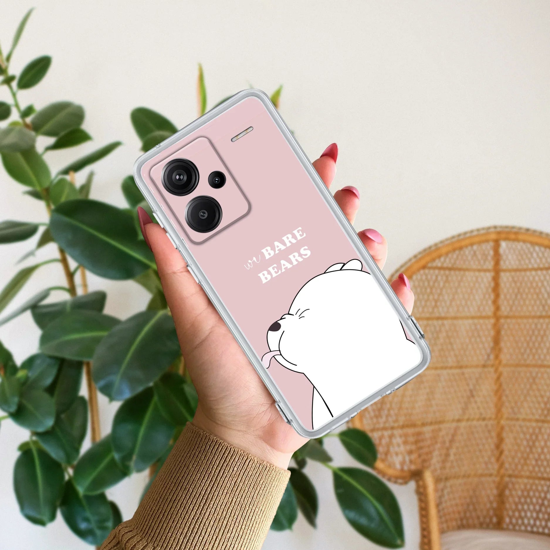 We Bare Bears Transparent Silicon Case Pink For Redmi/Xiaomi - ShopOnCliQ