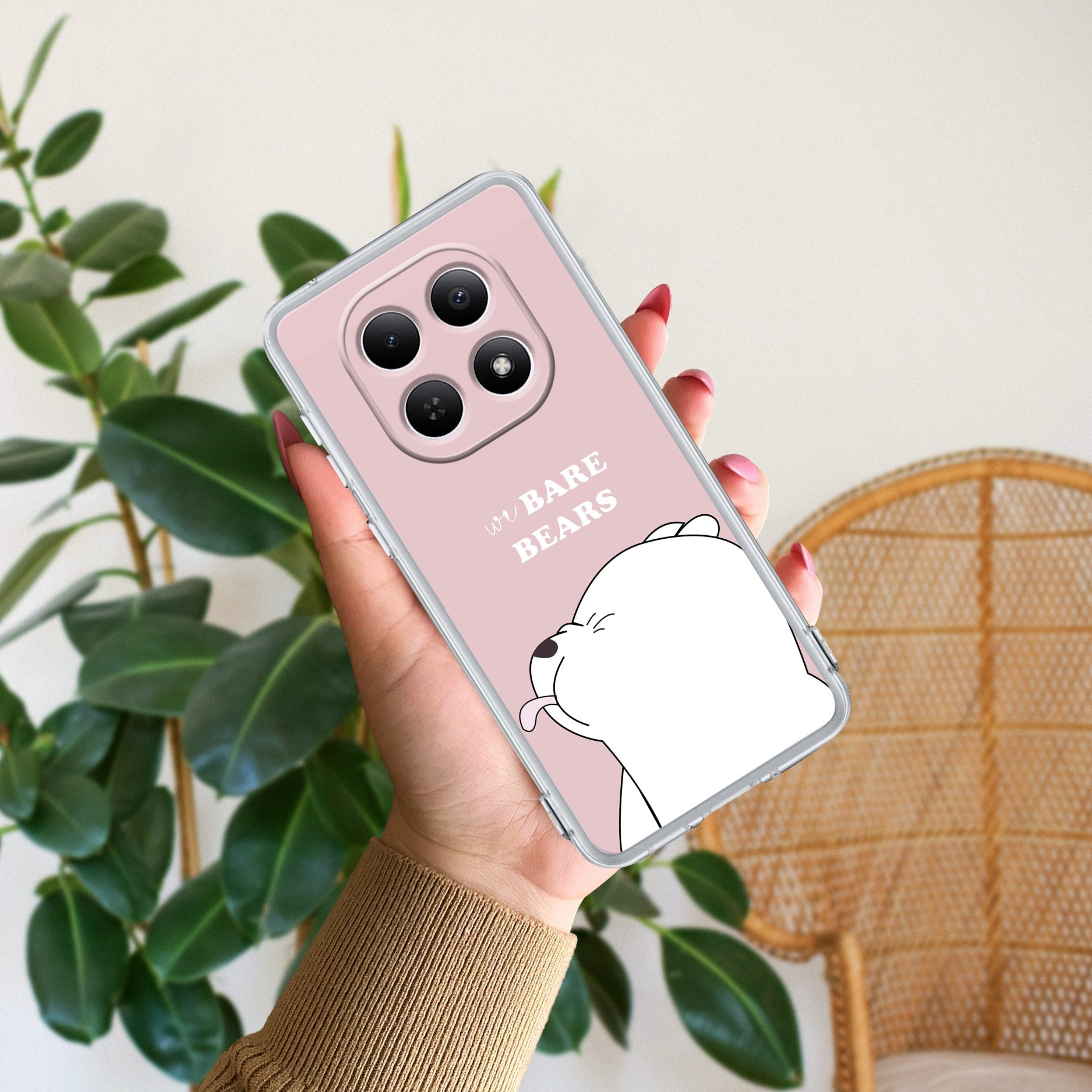 We Bare Bears Anti Yellow Case Pink For Redmi Note 15 5G