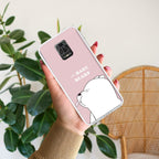 We Bare Bears Transparent Silicon Case Pink For Redmi Note 15 Pro Plus 5G