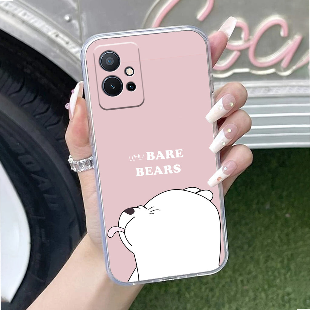 We Bare Bears Anti Yellow Case Pink For Vivo T1 5G