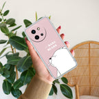We Bare Bears Transparent Silicon Case Pink For Vivo T3X 5G