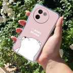 We Bare Bears Transparent Silicon Case Pink For Vivo X90 5G