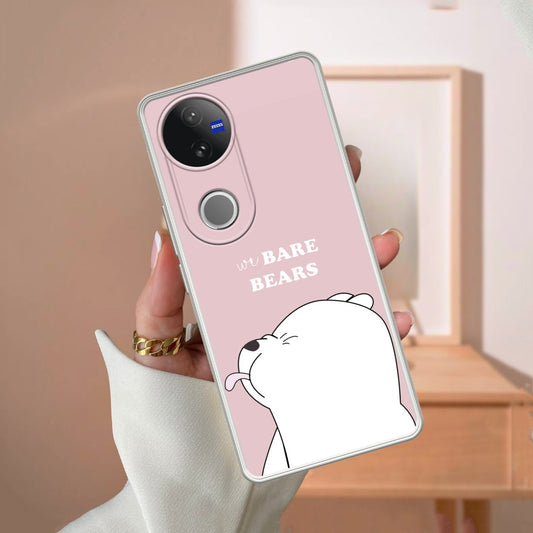 We Bare Bears Transparent Silicon Case Pink For Vivo
