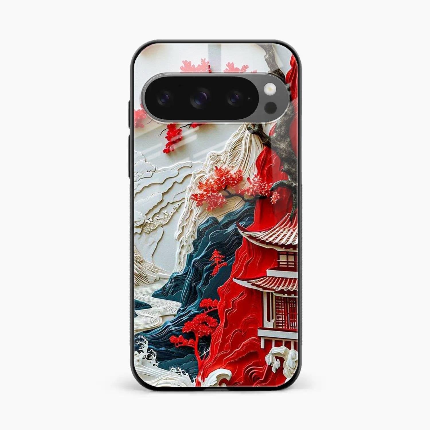 Whispers of Sakura Waves Glass Case Cover For Google Pixel 10 Pro XL
