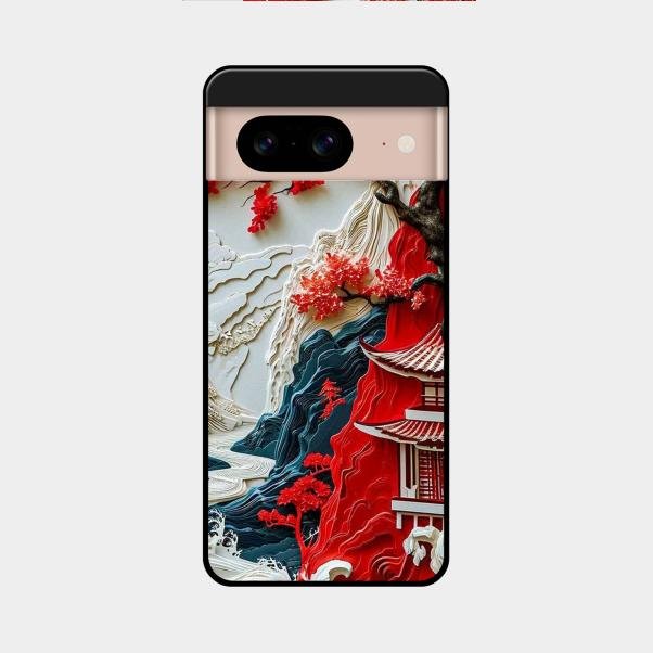 Whispers of Sakura Waves Glass Case Cover For Google Pixel 8 5G