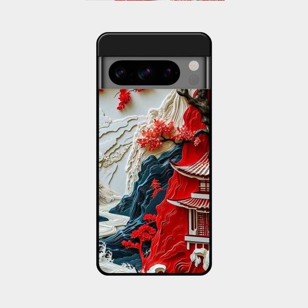 Whispers of Sakura Waves Glass Case Cover For Google Pixel 8 Pro 5G