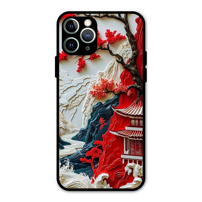 Whispers of Sakura Waves Glass Case Cover For iPhone - ShopOnCliQ