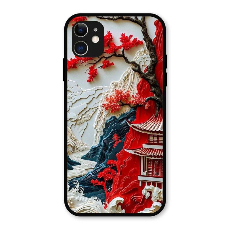Whispers of Sakura Waves Glass Case Cover For iPhone - ShopOnCliQ