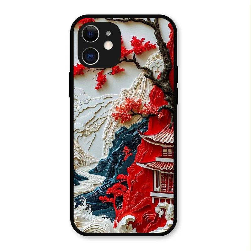 Whispers of Sakura Waves Glass Case Cover For iPhone 12