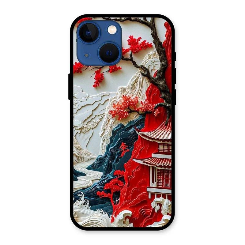 Whispers of Sakura Waves Glass Case Cover For iPhone - ShopOnCliQ