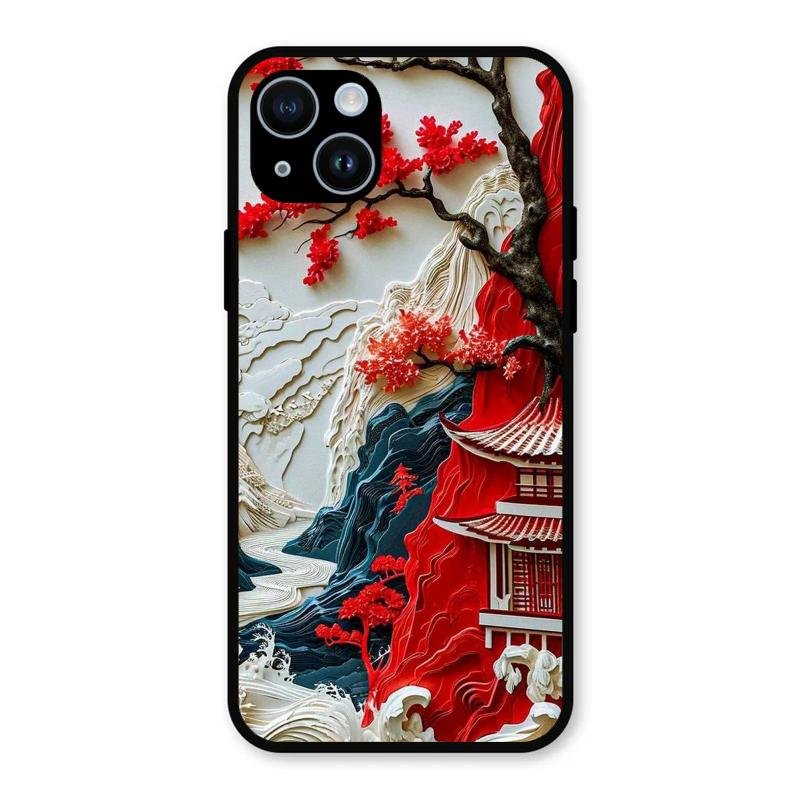 Whispers of Sakura Waves Glass Case Cover For iPhone 14 Plus
