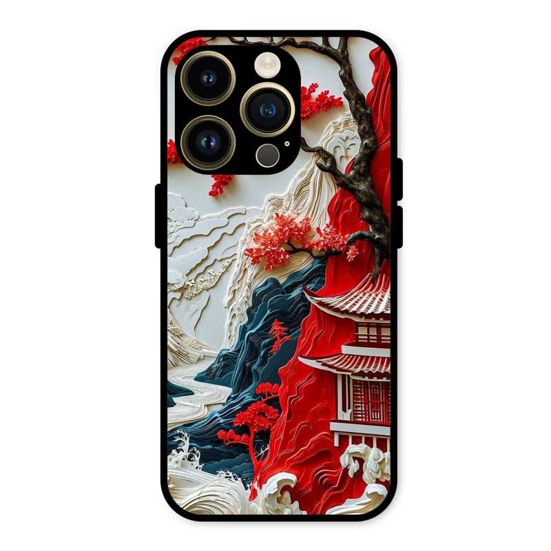 Whispers of Sakura Waves Glass Case Cover For iPhone - ShopOnCliQ