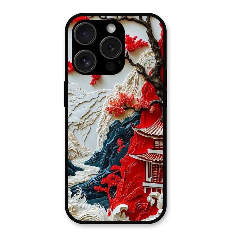 Whispers of Sakura Waves Glass Case Cover For iPhone 15 Pro Max