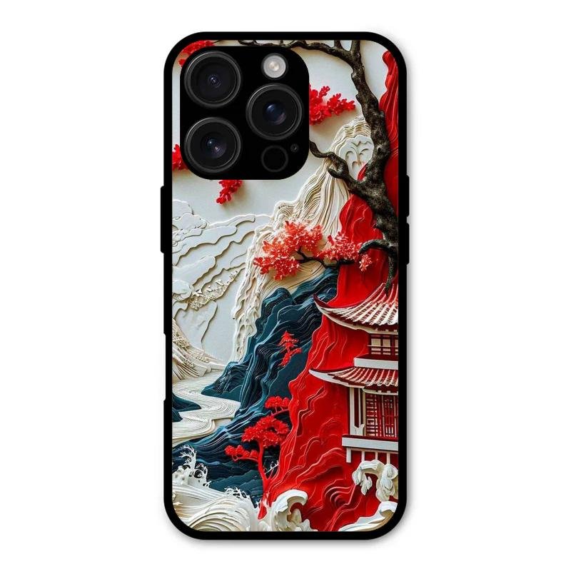 Whispers of Sakura Waves Glass Case Cover For iPhone - ShopOnCliQ