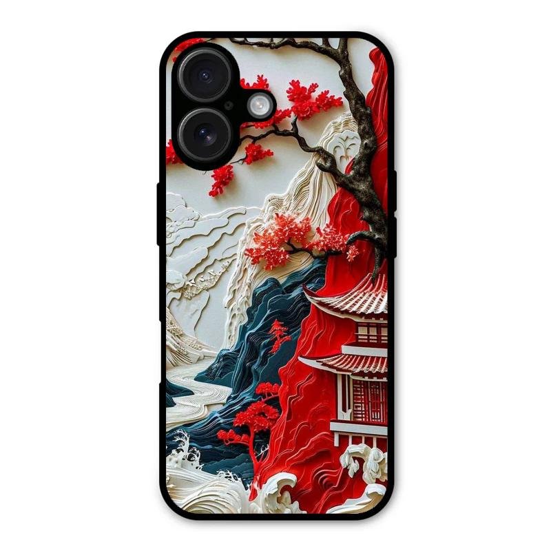 Whispers of Sakura Waves Glass Case Cover For iPhone - ShopOnCliQ