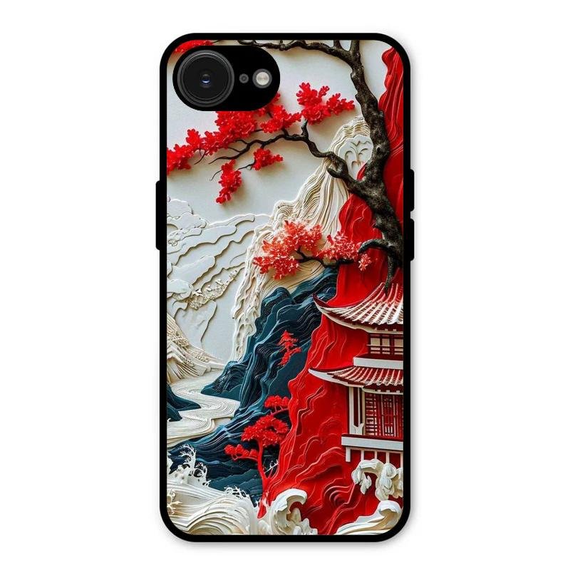Whispers of Sakura Waves Glass Case Cover For iPhone - ShopOnCliQ