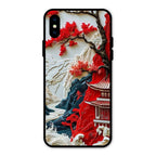 Whispers of Sakura Waves Glass Case Cover For iPhone XS