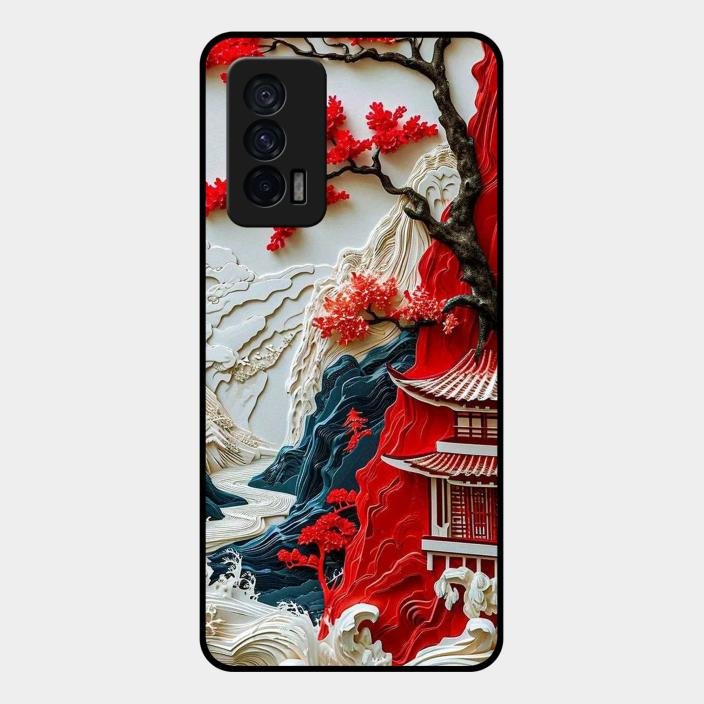 Whispers of Sakura Waves Metal Case Cover For iQOO - ShopOnCliQ