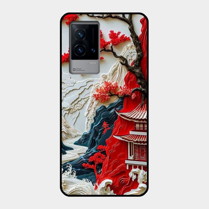 Whispers of Sakura Waves Glass Case Cover For Iqoo 9 5G